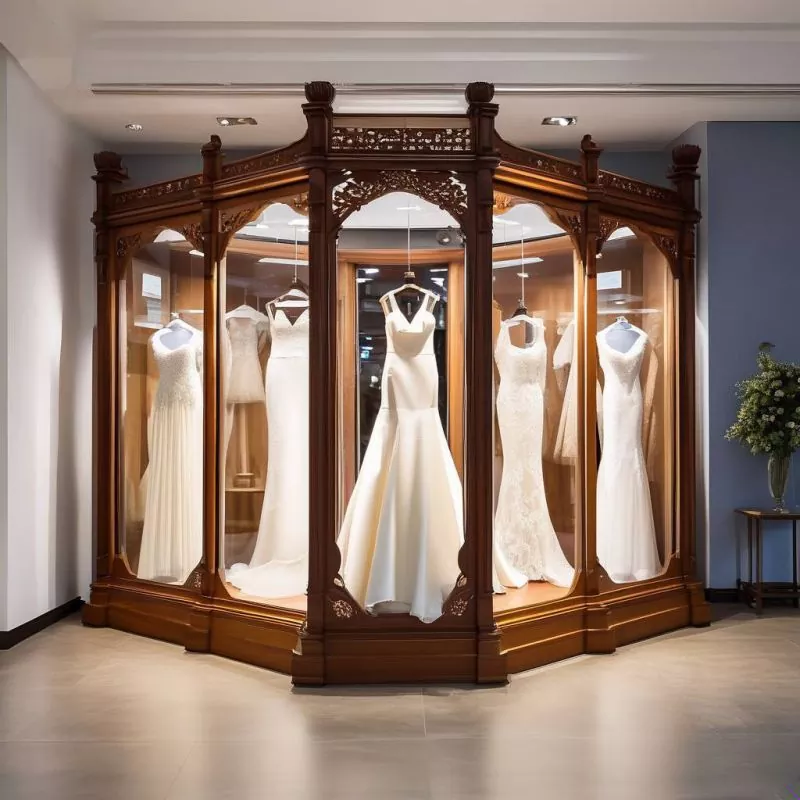 ¿Cómo puede un expositor de madera para vestidos de novia transformar la presentación de una tienda de novias y aumentar las ventas?