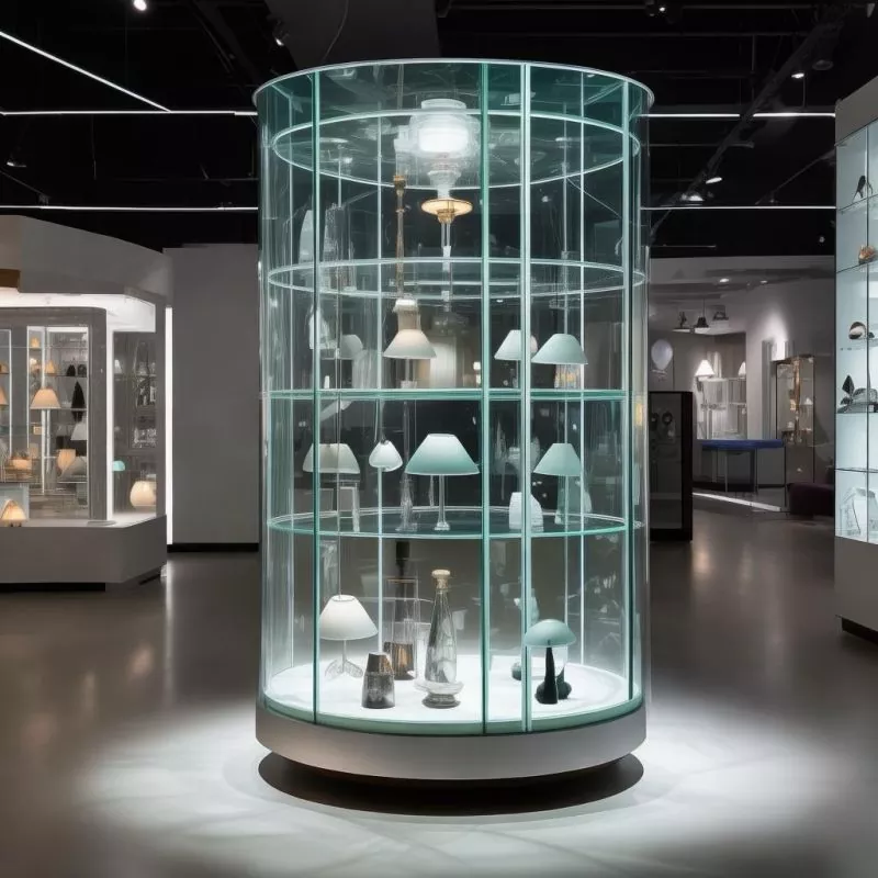 ¿Qué hace que las vitrinas con iluminación giratoria de vidrio sean la solución ideal para exhibir sus productos?