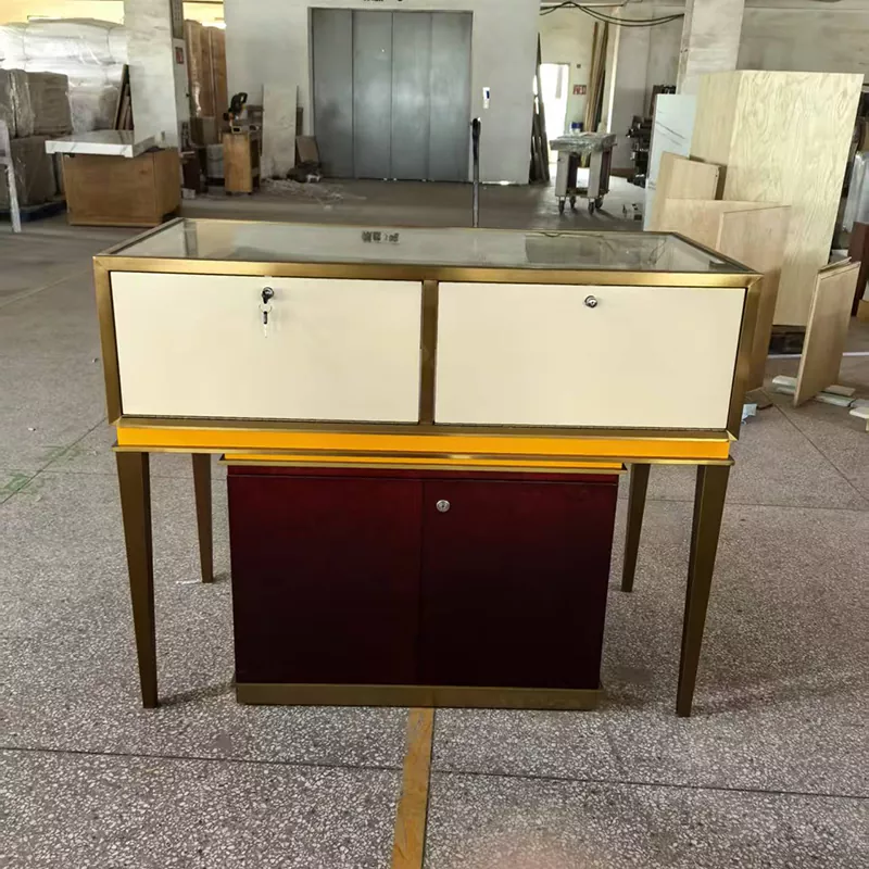 Mesa de exhibición de acero inoxidable